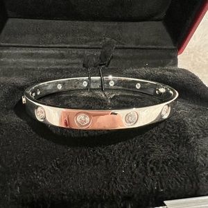 Cartier 10 diamond love bracelet old screw model